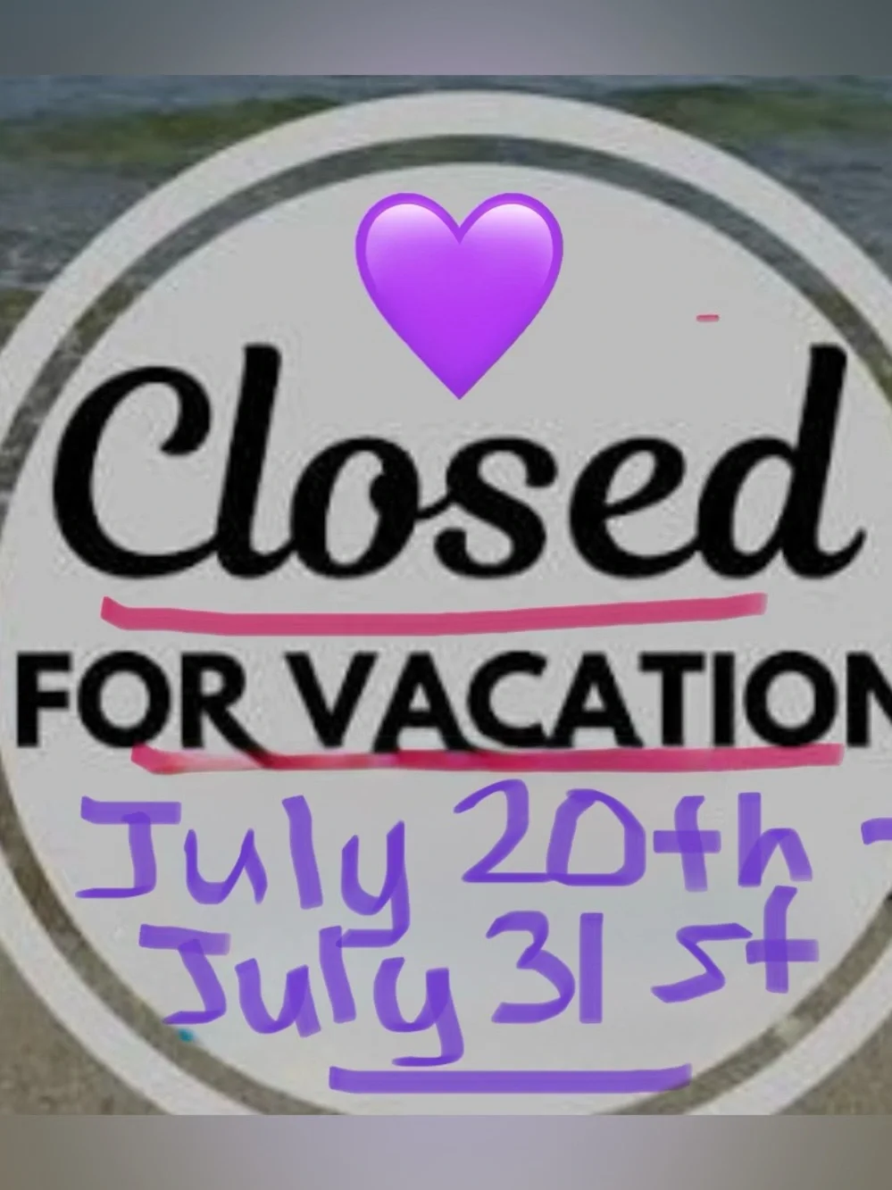 Closed for Vacation soon. Going out of the country..